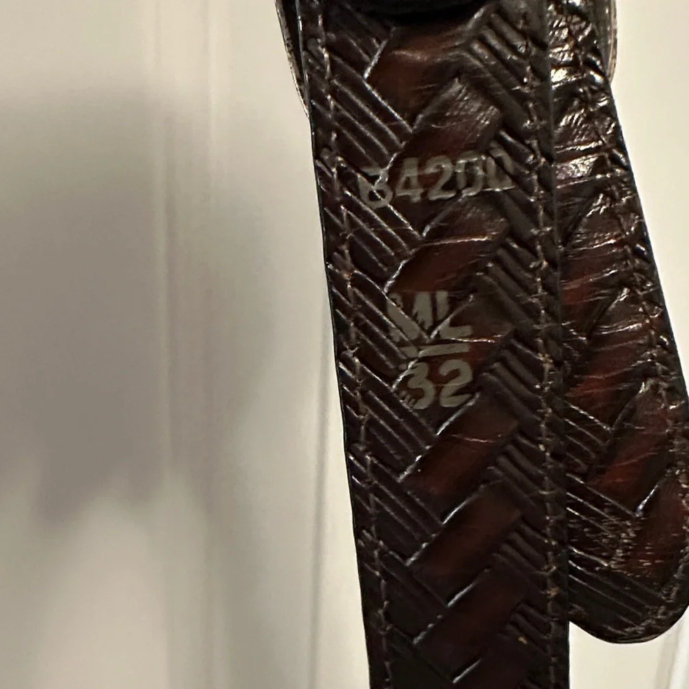 Elegant Black & Brown convertible Leather Belt with Silver Accents